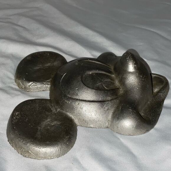 Vintage Disney Mickey Mouse Silver Wall Plaque 1950s Collectible Metal Decor - Picture 8 of 10